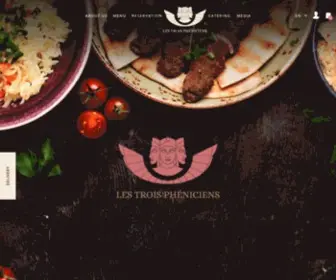 Lestroispheniciens.ch(Lebanese Restaurant and Catering in Geneva. Order your meal online. Traditionnal lebanese cuisine) Screenshot