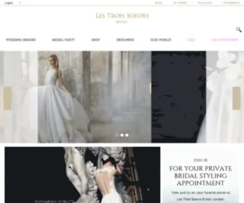 Lestroissoeurs.co.uk(Wedding Dresses and Bridal Accessories London) Screenshot