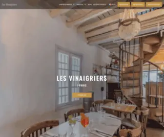Lesvinaigriers.fr(Bienvenue sur le site du restaurant Les Vinaigriers à Paris) Screenshot