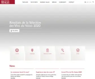 Lesvinsduvalais.ch(Les Vins du Valais) Screenshot