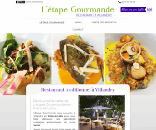 Letapegourmande.com(L'étape Gourmande en Indre) Screenshot