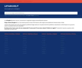 Letarghe.it(Cerca taghe automobilistiche) Screenshot