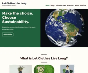 Letclotheslivelong.org(Choose Sustainable Clothing) Screenshot