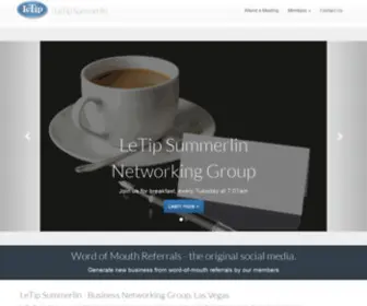 Letipsummerlin.com(Las Vegas Business Networking Group) Screenshot
