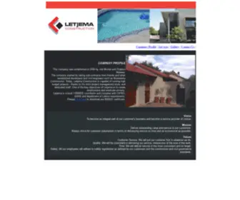 Letjema.co.za(Letjema Construction) Screenshot