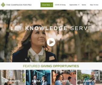 Letknowledgeserve.org(PSU Foundation Campaign) Screenshot