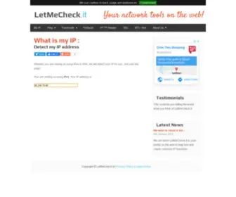 Letmecheck.it(Detect my IP) Screenshot