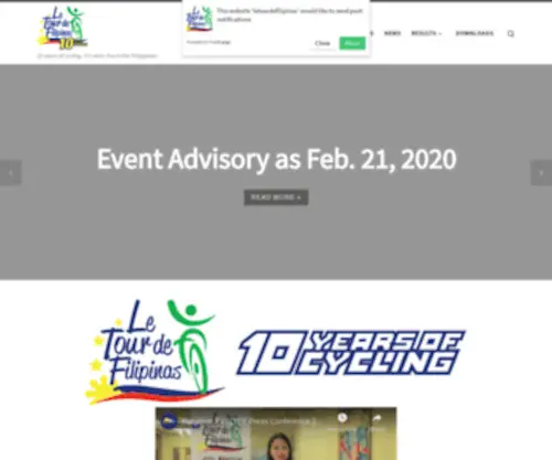 Letourdefilipinas.com(10 years of cycling) Screenshot