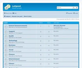 Letpost.net(Letpost) Screenshot