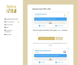 Letranif.com(Calcular letra NIF o NIE) Screenshot