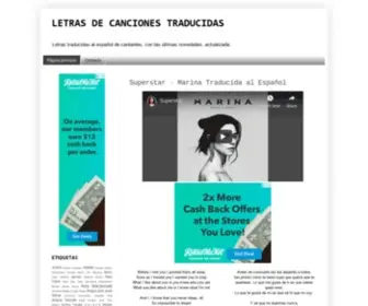 Letrascancionestraducidas.com(LETRAS DE CANCIONES TRADUCIDAS) Screenshot