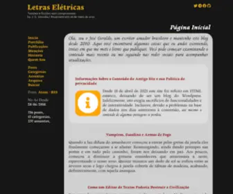 Letraseletricas.blog.br(Página) Screenshot