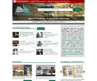 Letrasmexicanas.mx(Biblioteca Virtual de las Letras Mexicanas) Screenshot