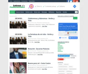 Letraspentecostales.com(Letras Pentecostales) Screenshot