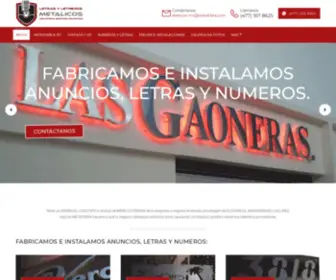 Letrasyletrerosmetalicos.com(FABRICACION DE LETRAS) Screenshot