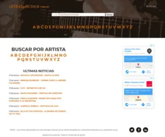 Letrasymusica.com.ar(Letras) Screenshot