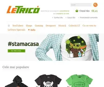 Letrico.ro(Tricouri si obiecte personalizare imprimate) Screenshot