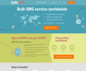 Letsads.com(Bulk SMS for business) Screenshot