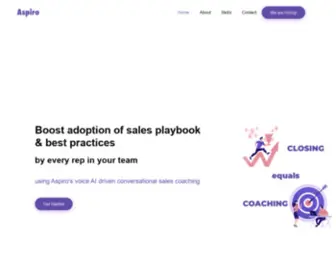 Letsaspiro.com(Automated Sales Coaching) Screenshot