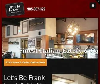 Letsbefrank.ca(Let's Be Frank) Screenshot