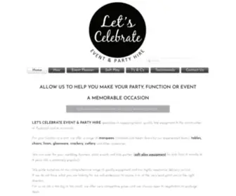 Letscelebrate.co.nz(Lets Celebrate Event & Party Hire) Screenshot