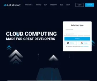 Letscloud.io(High-performance Cloud Servers for Developers) Screenshot