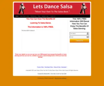 Letsdancesalsa.com(Learn Salsa Online Your How To Salsa Dance Salsa Online Video Course) Screenshot