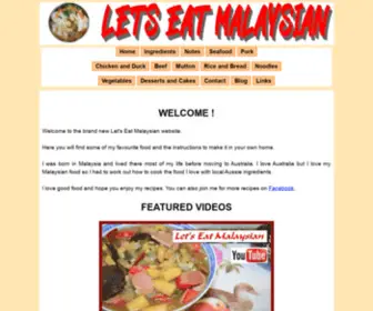 Letseatmalaysian.com(Let's Eat Malaysian) Screenshot