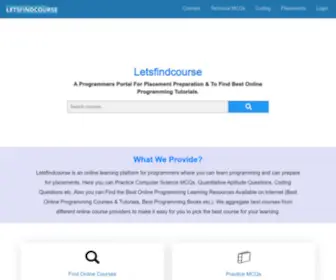 Letsfindcourse.com(An Online Learning Portal For Programmers) Screenshot
