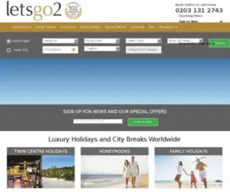 Letsgo2.com(Luxury Holidays and All Inclusive Holiday Packages) Screenshot