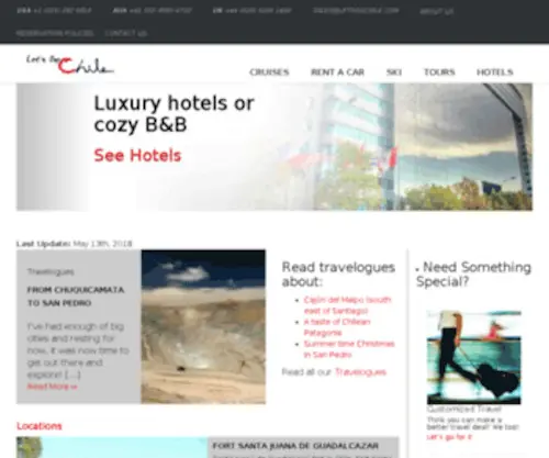 Letsgochile.com(Chile Travel with Let's go Chile Vacations) Screenshot