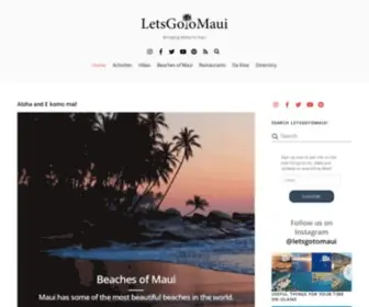 Letsgotomaui.net(Plan Your Dream Trip to Maui With LetsGoToMaui) Screenshot