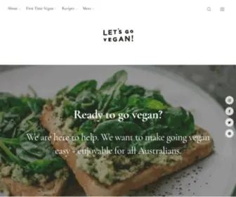 Letsgovegan.com.au(Let's Go Vegan) Screenshot