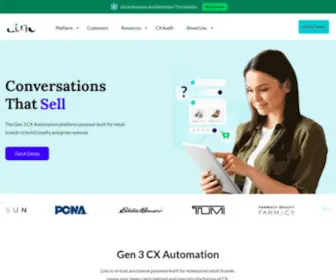 Letslinc.com(CX Automation Built For Retail) Screenshot