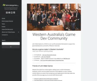 Letsmakegames.org(Supporting the game development community of Western Australia) Screenshot