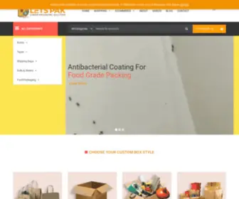 Letspak.com(Best Paper Packaging Website for Retail E) Screenshot