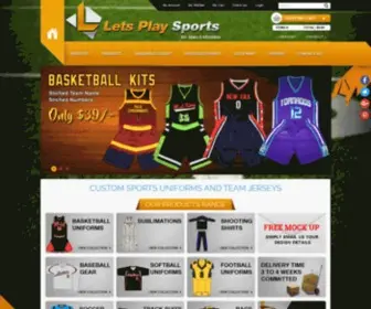 Letsplaysports.com(Custom Sports Uniforms And Team Jerseys) Screenshot