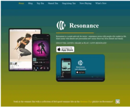 Letsresonate.net(Resonance) Screenshot