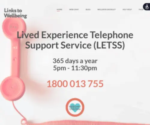 Letss.org.au(Lived Experience Telephone Support Service (LETSS)) Screenshot