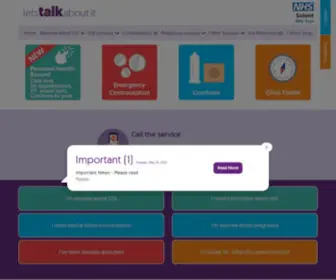 Letstalkaboutit.nhs.uk(Welcome to Let) Screenshot
