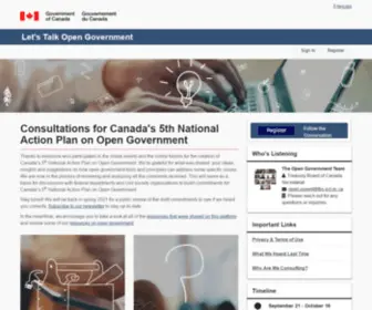 Letstalkopengov.ca(Let's Talk Open Government) Screenshot