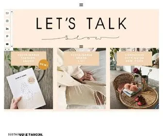 Letstalkslow.com(A sustainable fashion and conscious lifestyle blog) Screenshot