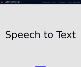 Letstranscript.com(Transcription Services) Screenshot