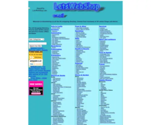 Letswebshop.co.uk(The UK Shopping Directory) Screenshot