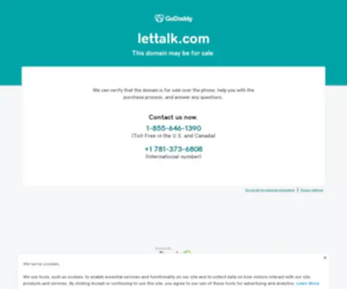 Lettalk.com(Forsale Lander) Screenshot