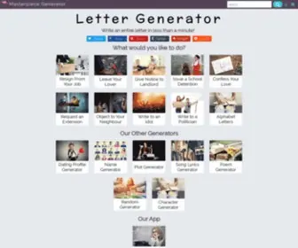 Letter-Generator.org.uk(Letter Generator) Screenshot