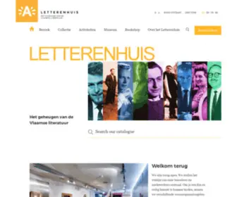 Letterenhuis.be(Letterenhuis in Antwerp) Screenshot
