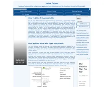 Letterformats.net(Business Letter Format) Screenshot