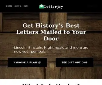 Letterjoy.co(Weekly Historic Letters) Screenshot