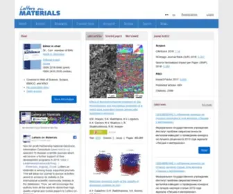 Lettersonmaterials.com(Letters on Materials) Screenshot